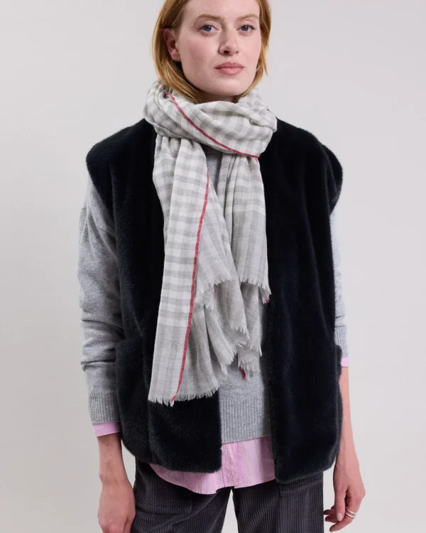 Gingham Scarf<Hartford Sale